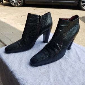 DKNY Pewter Snake Skin Women's Boots